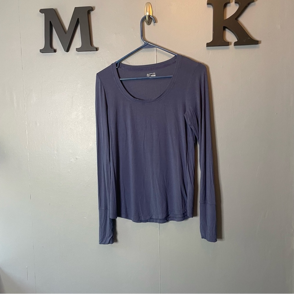 Aerie offline Women's Long Sleeve Top -‎ Blue size xs
